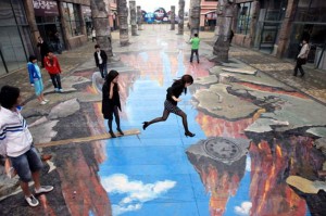 Ne touchez pas, sautez dans le Street-Art en 3D